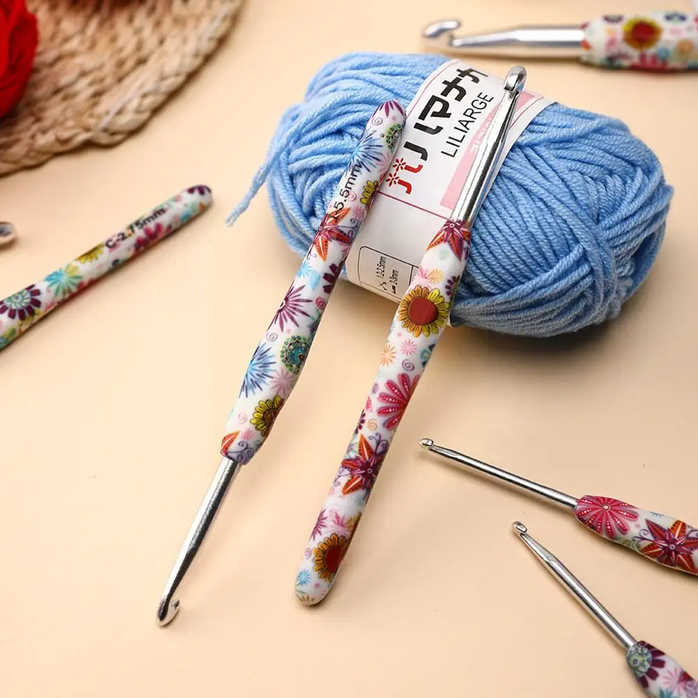 2.0-6.0MM Rubber Handle Crochet Hooks Needles Knit Weave Craft