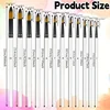 12pcs Round Paint Brush Set - Professional Nylon Bristles for Watercolor, Acrylic, Oil Painting, Face & Body Art, Nail Designs 2