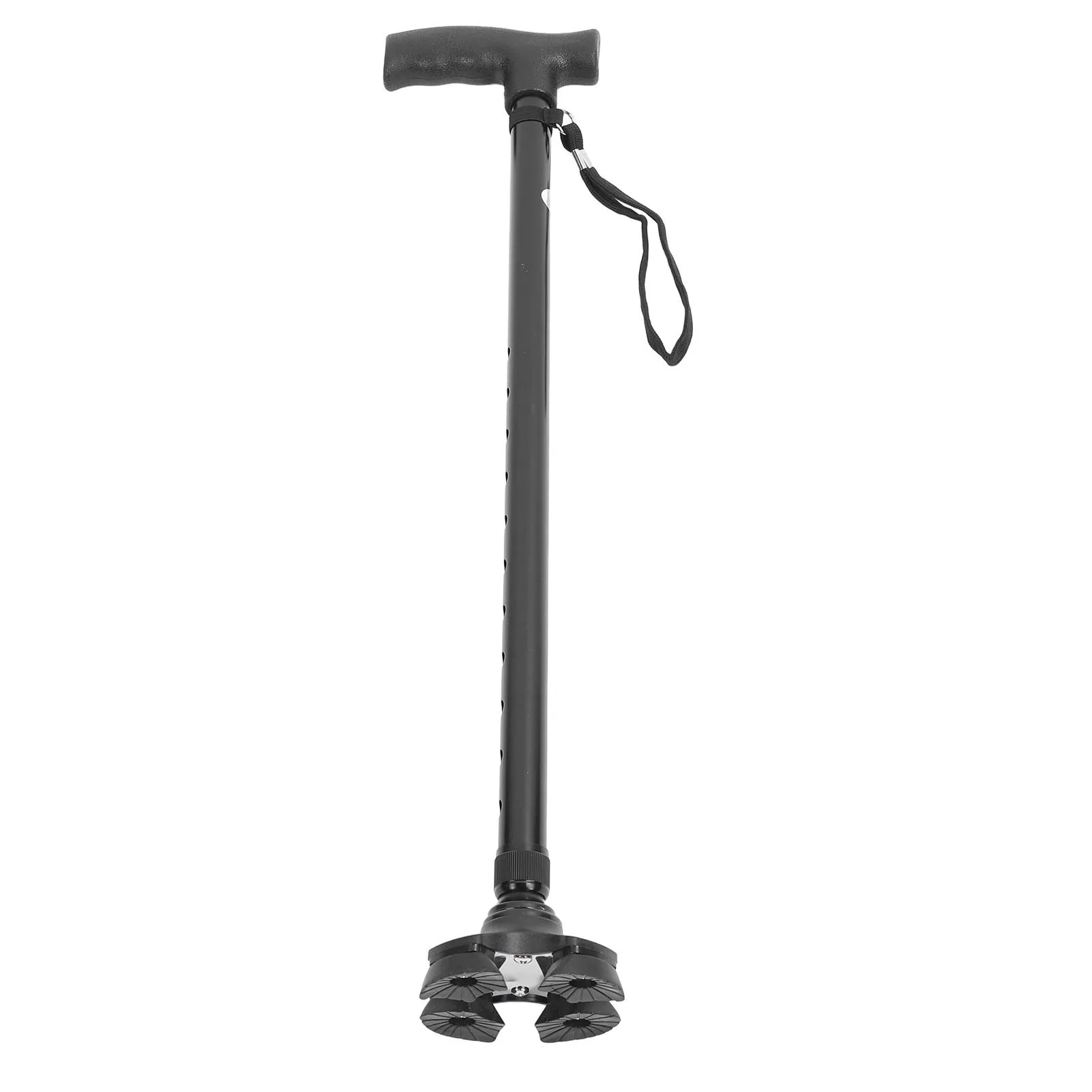 Description Picture 6 of itemQuad Cane Adjustable Height Anti Slip Lightweight Retractable Senior Walking Stick with 4 Pronged Base for Mountaineering 1pcs