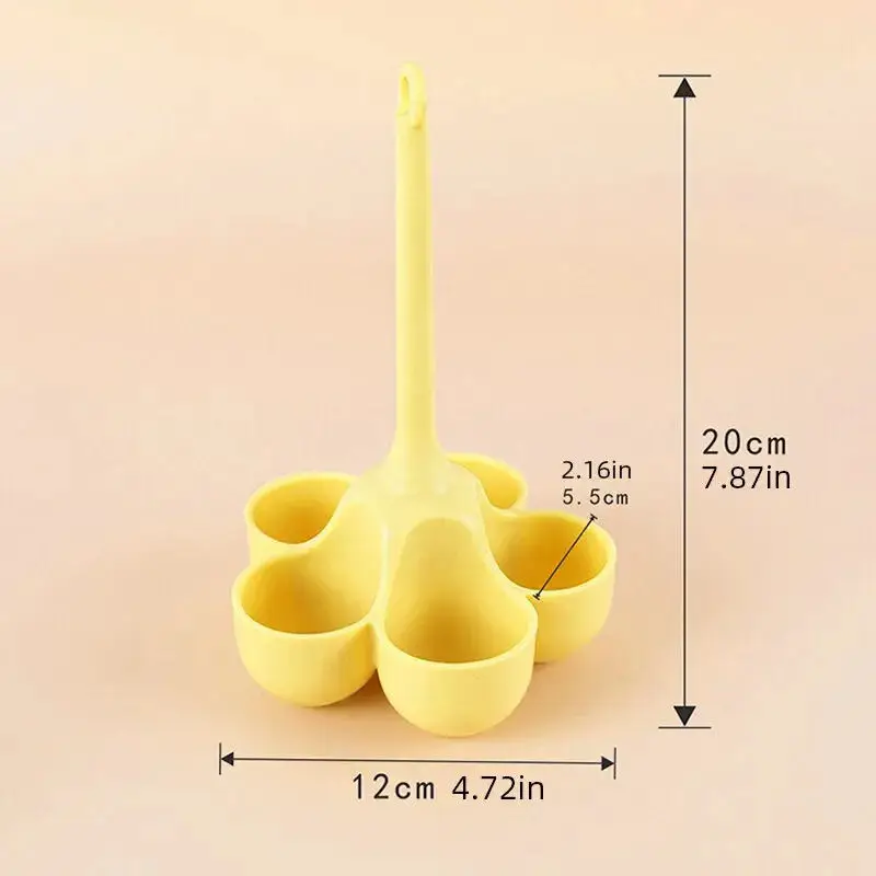 5 Holes Silicone Egg Cooker High Temperature Resistant Steamed Egg Tray Food Grade Complementary Food Tools