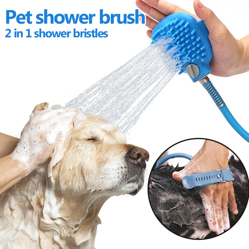 Spazzole Da Bagno Per Cani In Silicone - Set 2 Pezzi, Con Dispenser Shampoo, Massaggio E Pulizia - Foto 8
