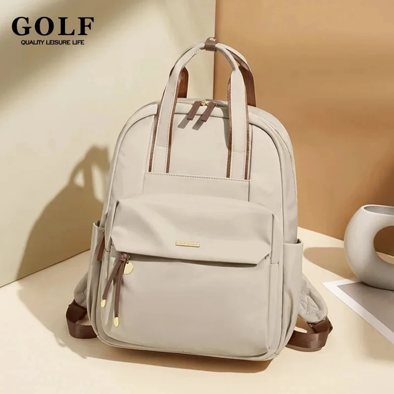 

GOLF Back Packs Bag for Women Large Size Luxury High Quality Laptop Backpack 14 Inch Travel Bags Waterproof Ladies 2024 Trend