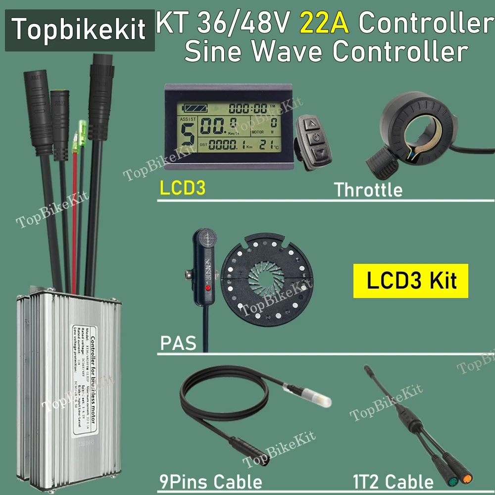 Kit Conversion Vélo Électrique 1500W - Contrôleur Sinusoïdal KT-35A