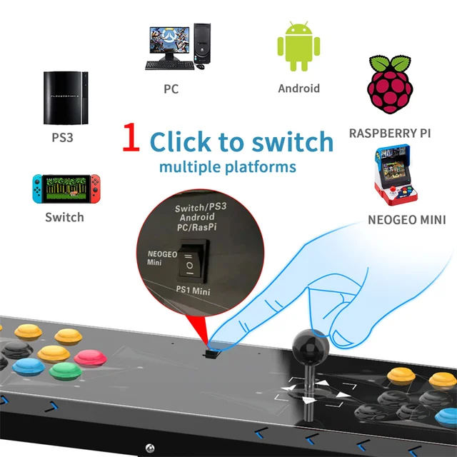 DOYO Arcade Fight Stick - Moddable Joystick For PC, PS3, Switch, Android, Octagonal Gate Included