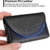 PU Leather Business Card Holder Professional Men's Credit Card Case With Magnetic Shut RFID Large Capacity Wallet 96*65mm 3