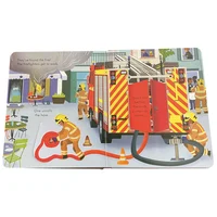 Usborne Peep Inside How A Fire Engine Works 3D Flap English Cardboard Book for Kids Baby Early Childhood Education Picture Book 2