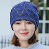 Female Fashion Spring Autumn Windproof Warm Black Cap Headscarf Women Summer Lace Rhinestone Breathable Sunscreen Sun Hat K39 4