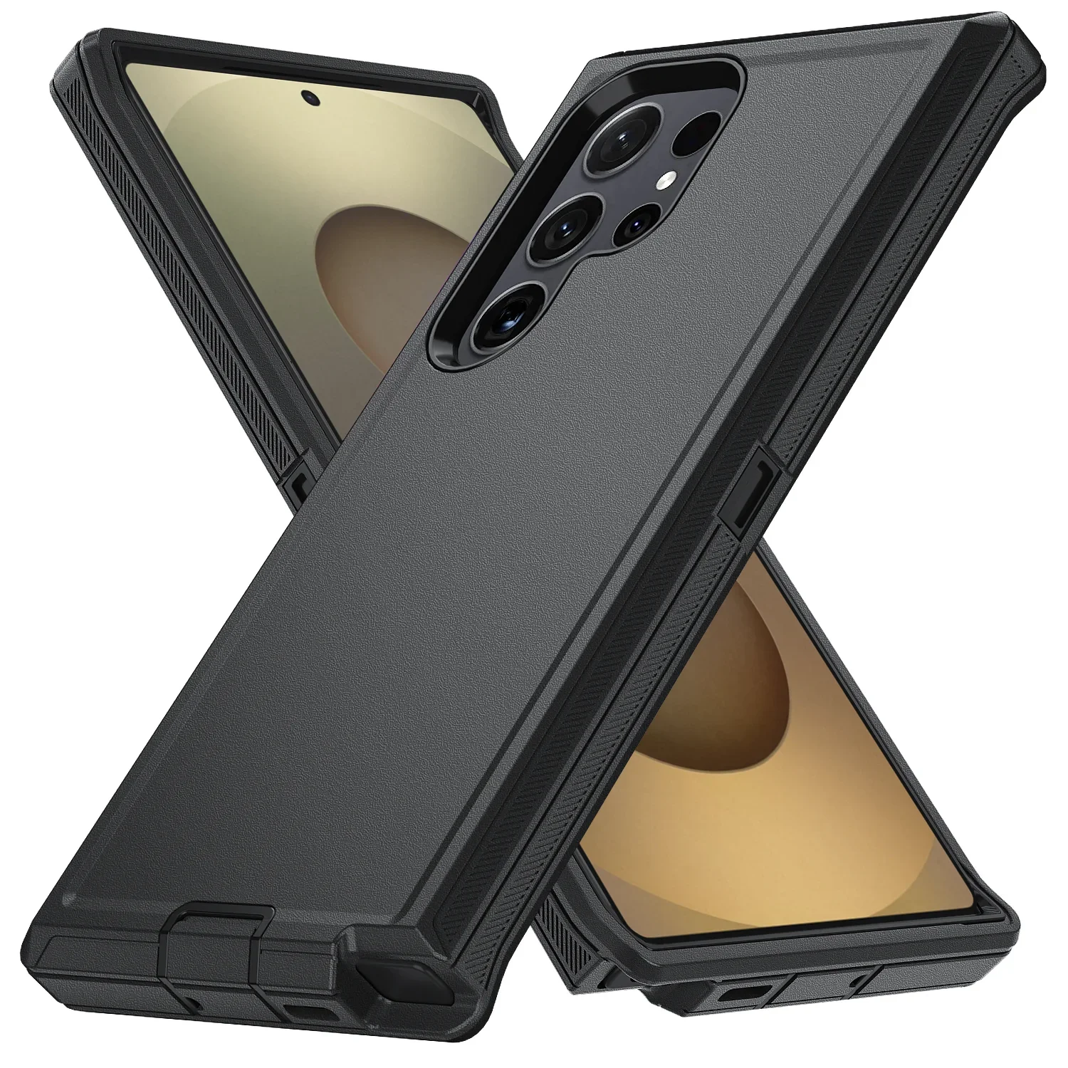Shockproof Armor Symmetry Series Protective Case with Stand - Durable Hard PC+TPU Cover