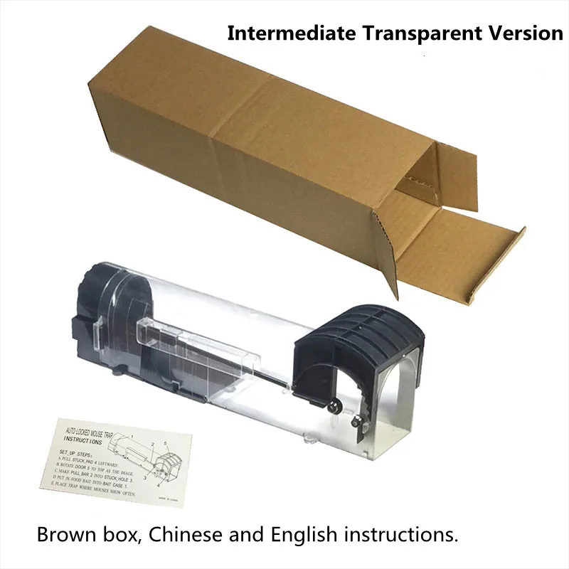 Mouse Catcher Trap Automatic Mice Trap Indoor Rat Trap Perspective Mouse Bait Box Household Clip Mouse Cage Plastic Rat Safety Mousetrap