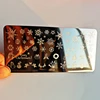Festive Christmas Nails Stamping Plate Set Winter Snowflake Cartoon Gingerbread Sweater Image Print Template Manicure Mold Tools 3