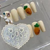 1PC Carrot DIY Reusable 3D Nail Silicone Mold 6CM Reusable Silicone Template  Embed Silicone Cartoon Fruit Molds Manicure Tool-& 2