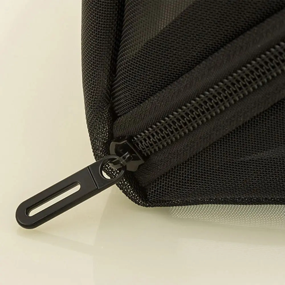 Tragbare große Kapazität Mesh Make-up Tasche leichte solide Reise Aufbewahrungstasche Organizer Tasche Kulturbeutel Beauty Case – Detail 7
