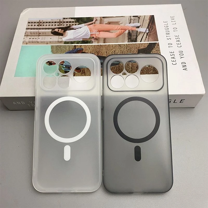 Simple Frosted Transparent Ultra Thin Case For Xiaomi POCO F8 F7 Pro Ultra Magnetic Charging Anti-slip Shockproof Protect Cover