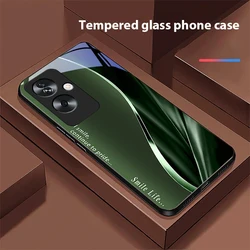 New Soft Brown Red Tempered Glass Black Phone Case - Oppo A79 5G (BLH - BLH24092215)