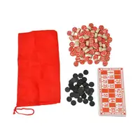 Bingo Games for Family Portable Wooden Travel Bingo Set Learning & Education Strategy Board Games Russian Toys for Birthday 1
