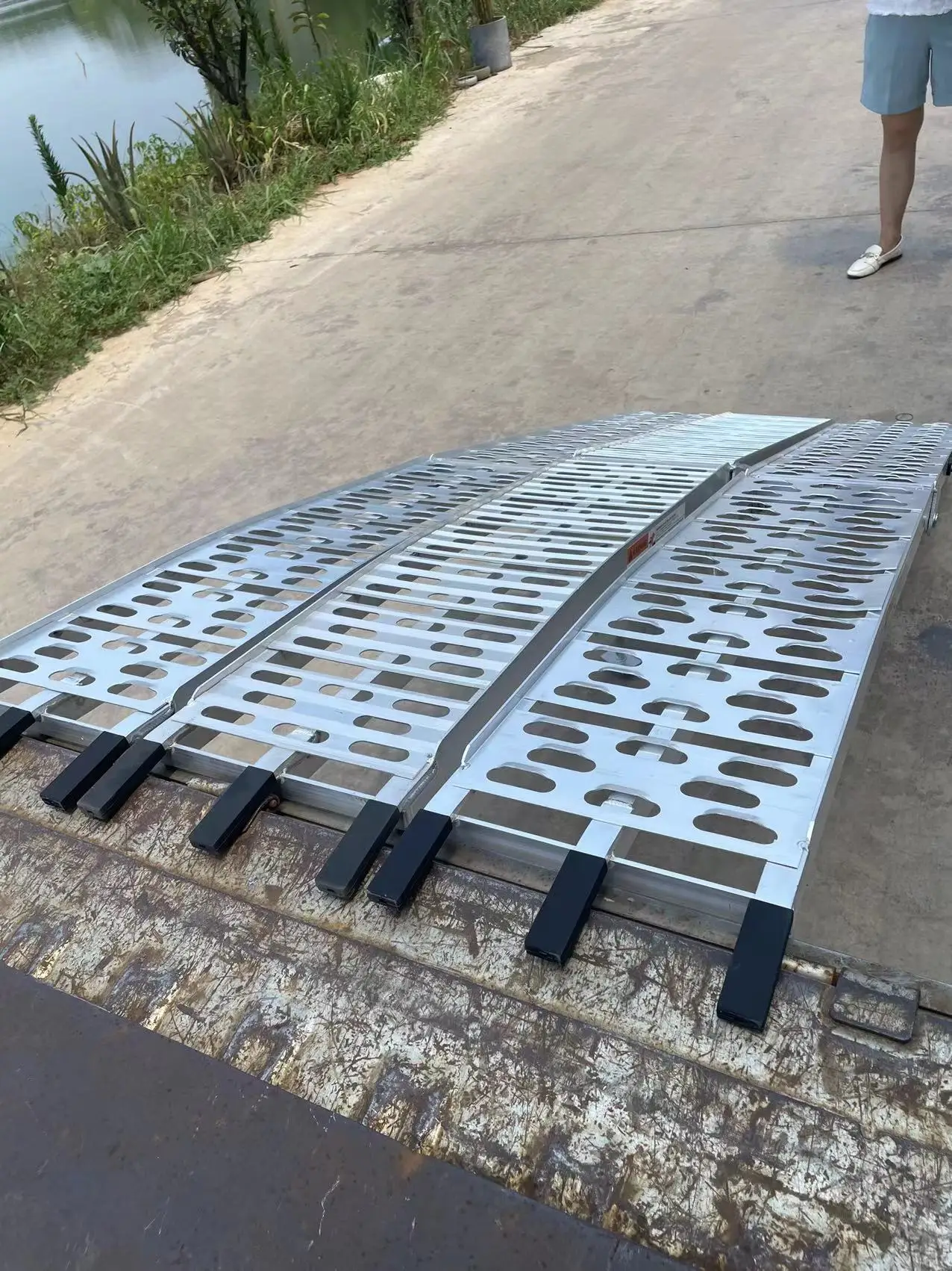 FoldingLoadingRampKitForTrailersPickupTruckCarTailgateATVLoadingRampsMotorcycle