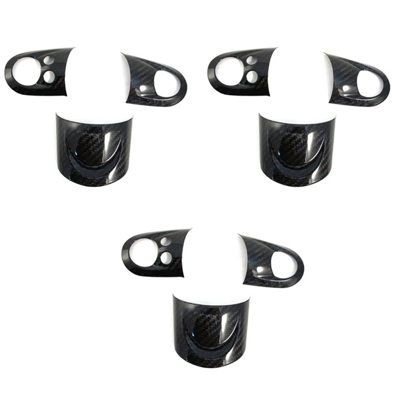 

9X Carbon Steering Wheel Cover Trim Stick Steering Wheel Instrument Panel Cover Moulding For MINI COOPER R55 R56 R60 S