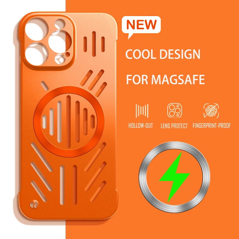 Magnetic Heat Dissipation Phone Case with Magsafe-Compatible Wireless Charging and Durable Hard Cover