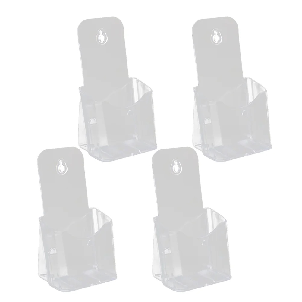 4 Pcs Acrylic Literature Holder Flyer Pamphlet Rack Acrylic Display Stand Brochure Stand Flyer Holder Rack acrylic sign holder