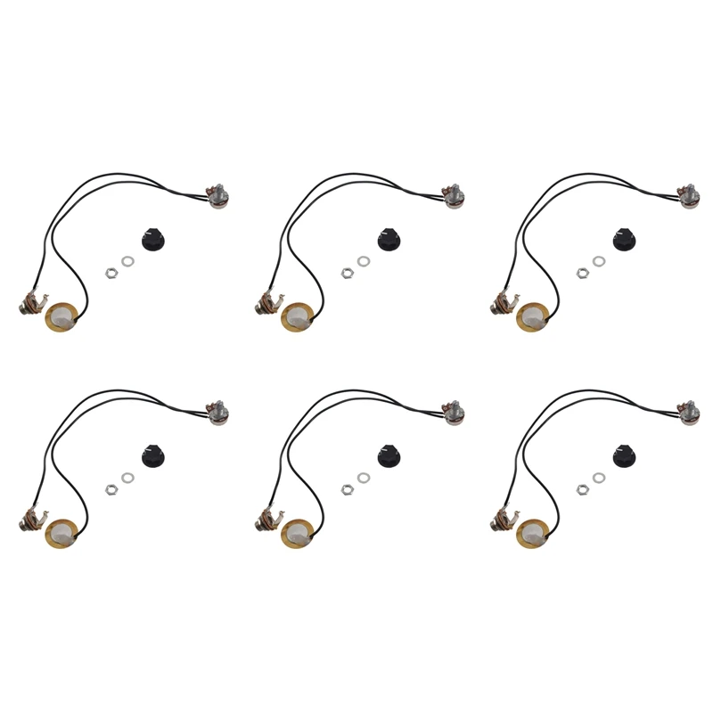 

6Set 27MM Guitar Pickup Piezo Transducer Prewired Amplifier With 6.35MM Output Jack For Acoustic Guitar Ukulele