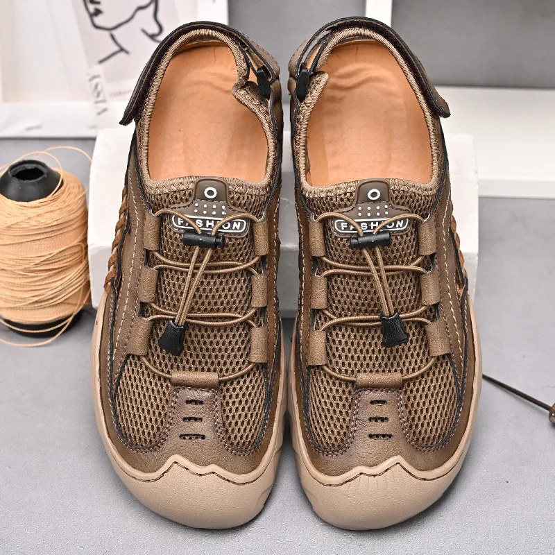 Mens Sandals Outdoor Sports Summer Shoes Low Heel Sliders Sandals Summer Men's Beach Shoes_voghion.com