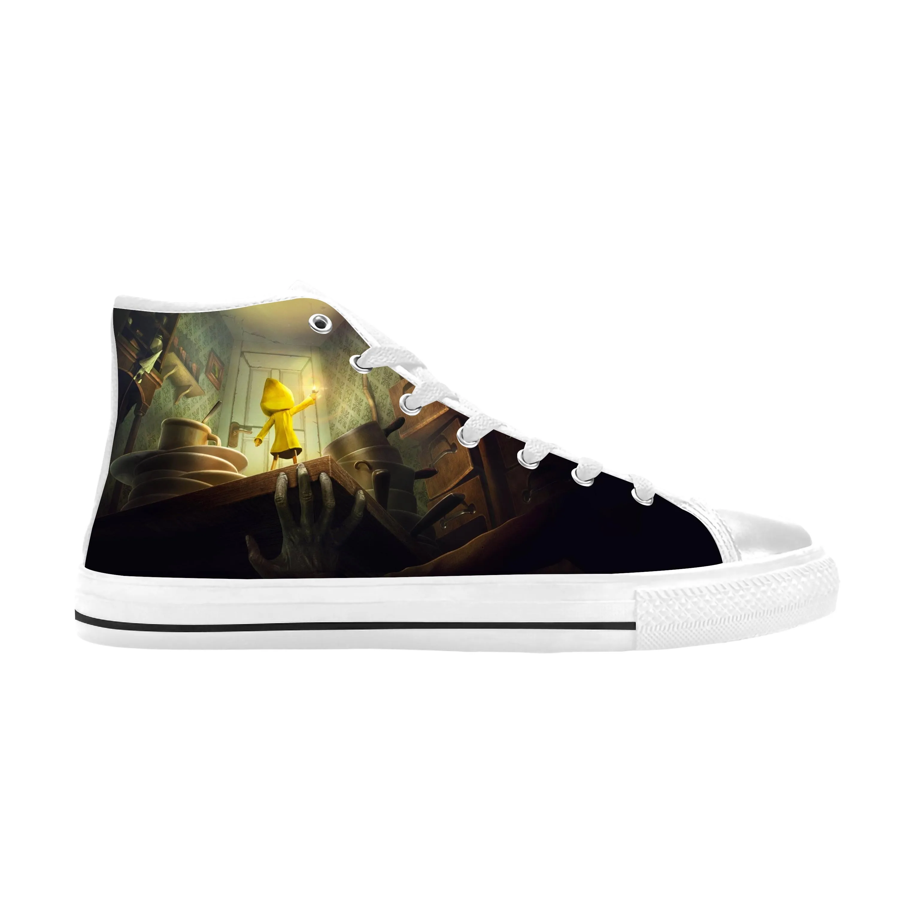 Anime Cartoon Manga Game Little Nightmares Horror Casual Cloth Shoes High Top Comfortable Breathable 3D Print Men Women Sneakers