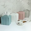 Tissue Box Cover, Modern Decorative PU Leather Rectangular Tissue Box Case Organizer Holder for Vanity Countertop 2