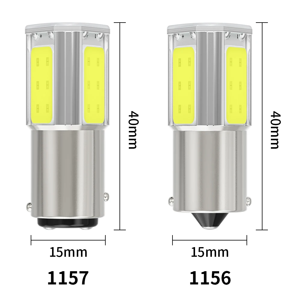 �ڵ��� ���� ���õ�, CANbus 1156 BA15S P21W 1157 BAY15D P21/5W LED COB ���� ����, �ڵ� �극��ũ ����Ʈ, ���� ���� ����, ���, 2 ��