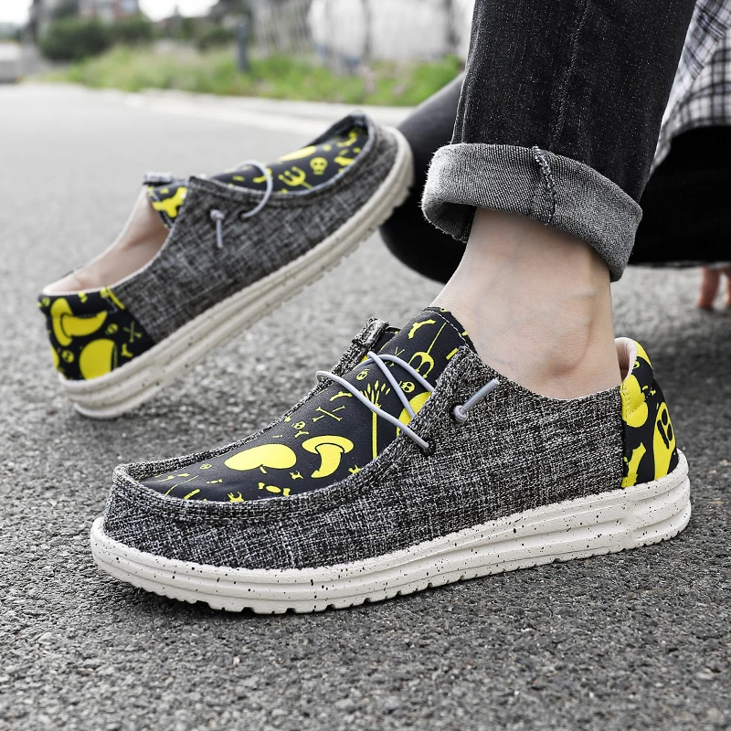 

Men Sneakers Casual Shoes Fashion Denim Canvas Shoes Breathable Men Walking Flat Shoes Outdoor Big Size Light Men's Shoes Loafer