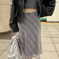 Deeptown Plaid Skirt Vintage Women Elegant Sweet Korean Style Mid Skirt Y2k Harajuku fashion A-line summer Aesthetics Skirts - Image 5