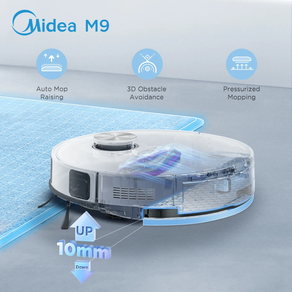 Midea M9 Robot Vacuum Cleaner Intelligent Mop Lifting 3d Obstacle Avoidance 4000pa Suction Vacuum Cleaners Smart Home Appliance - Vacuum Cleaners - AliExpress - Апрельский топ товаров с Али