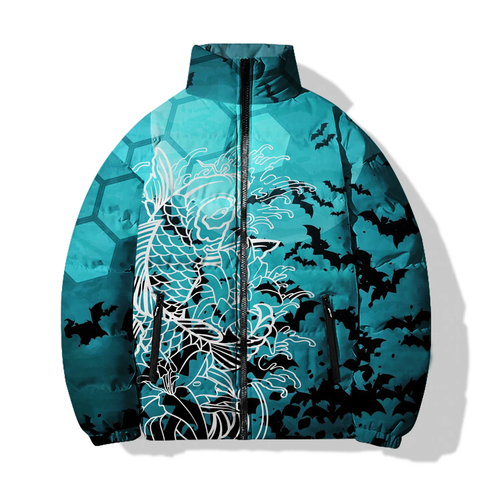 thumbnail image 1 of Ropa de hombre moderna y versátil Abrigos de invierno con estampado de guepardo personalizado y moderno para hombre Chaquetas para hombre Parkas para hombre, 1 of 4
