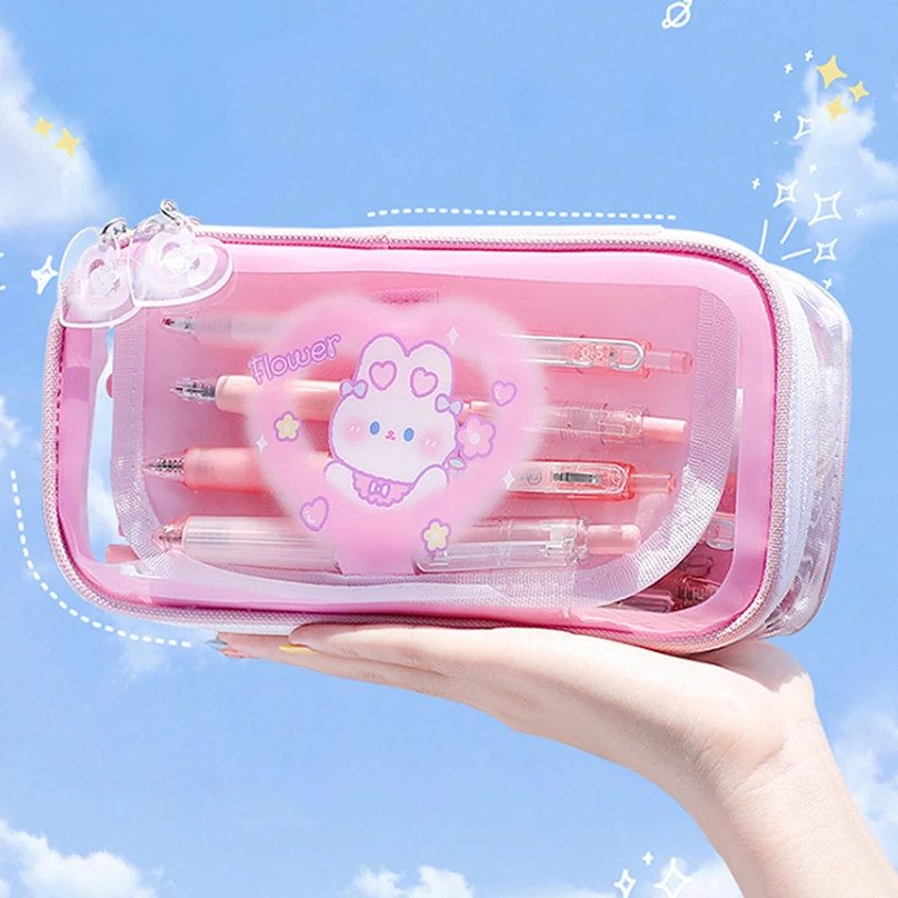 

Pencil Cases For Girls School Supplies Cute Pencil Case Trousse Scolaire Pencilcase Estuche Escolar Transparent Pencil Pouch