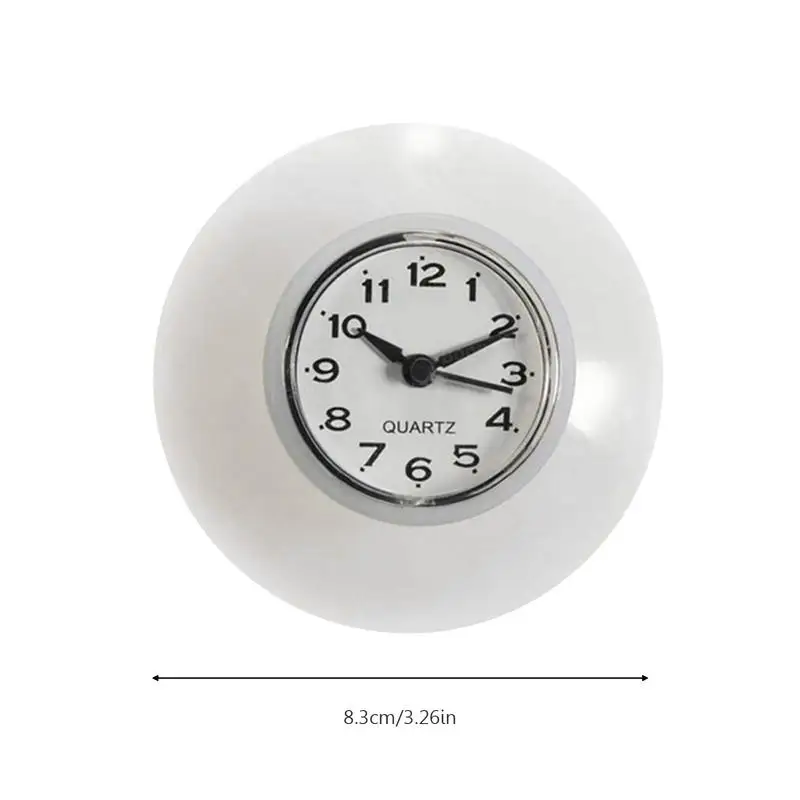 Mini Sucker Wall Clock Bathroom Anti-Fog Waterproof DIY Digital Clock Wall Stickers Silent For Home Living Room Office