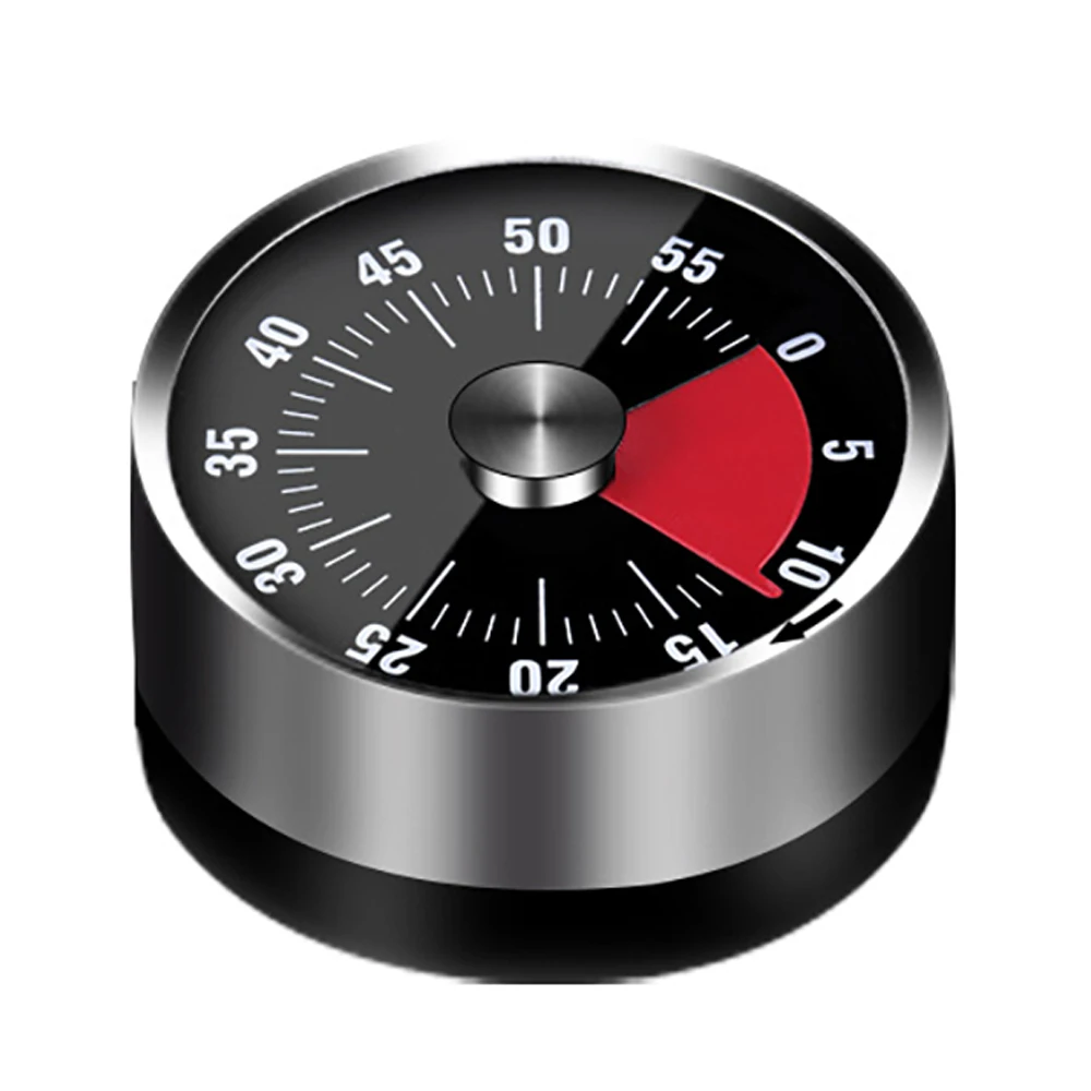 Description Picture 2 of itemStainless Steel Timer Portable Magnetic Attachable Timer Mechanical Countdown Alarm Clock Oven Baking Timer Kitchen Tool