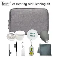 1PCS-9PCS/Set Hearing Aid Cleaning Kit Brush Vent Cleaner Wire Magne Wax Loop Tools Set 2