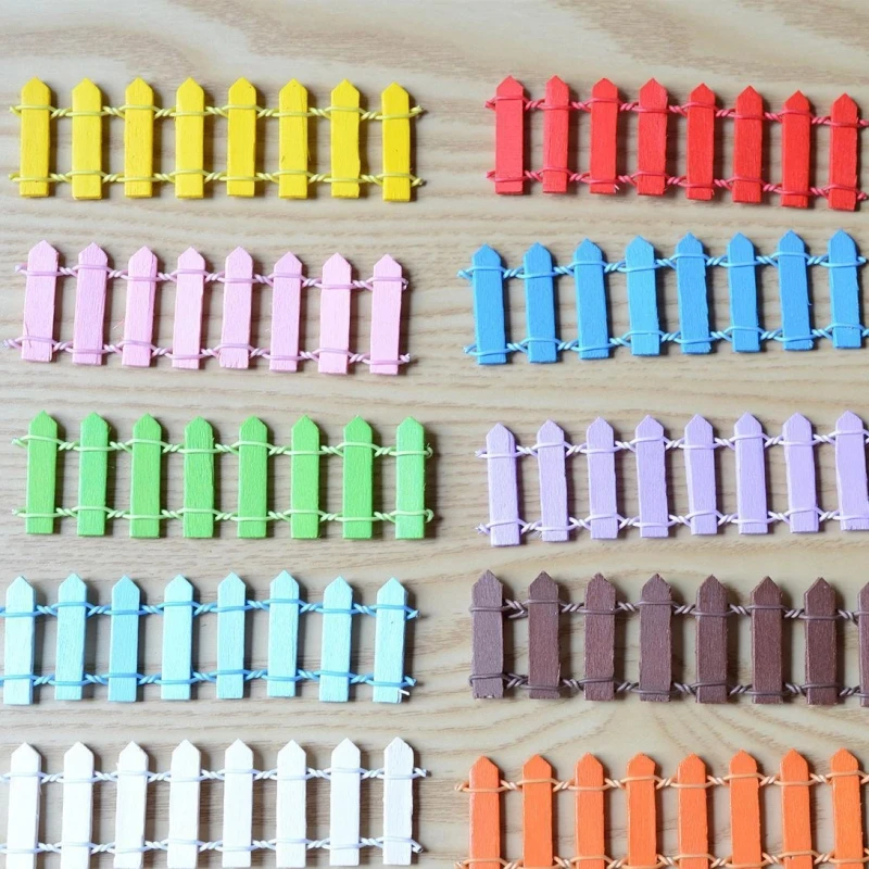 รูปสินค้า รั้วไม้ Palisade Miniature Fairy Garden บ้านตกแต่งบ้าน Mini Craft Micro ภูมิทัศน์ตกแต่ง DIY อุปกรณ์เสริม