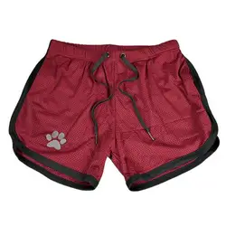 Men's Breathable Mesh Fitness Shorts - Ultra - Short Jogging and Workout Apparel - XXL (Red)