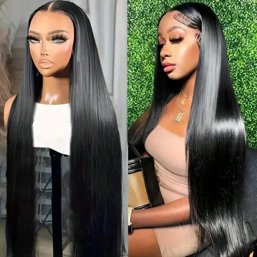 28 Inch Straight 13x4 Lace Front Wigs Human Hair with Baby Hair for Women Straight HD Transparent Lace Frontal Wigs Human Hair