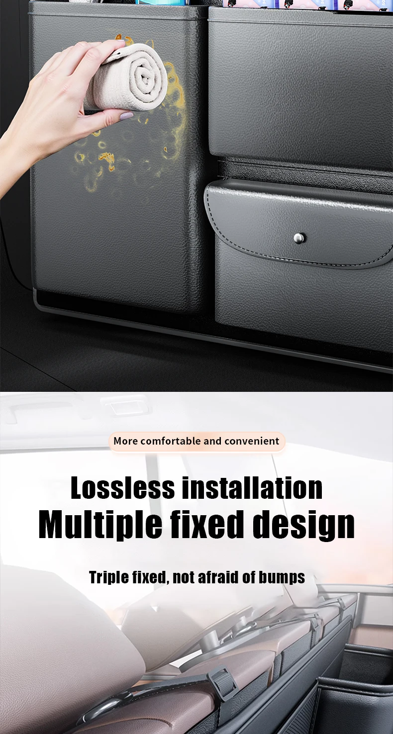 For Tesla All Model Y/3 &other brands Trunk PU Leather Storage Bag big Capacity
