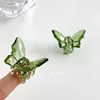 New Sweet Colorful Clear Butterfly Hair Claw Women Girls Summer Acrylic Non-Slip Crystal Butterfly Hair Jaw Clip for Thin Hair