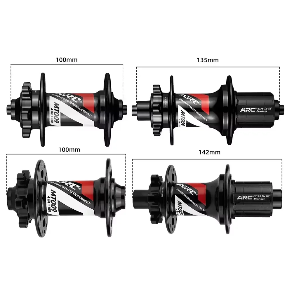 Mountain Bicycle Hubs ARC MT009 28 32 36 Holes 6 Pawls HG MS XD 8 9 10 11 12 Speed Freehub Sealed Bearing Front Rear