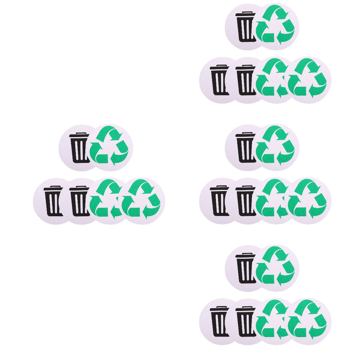 

24 Pcs Garbage Sorting Stickers Trash Recycling Recycle for Can Label Adhesive Pvc Waste Container Bins