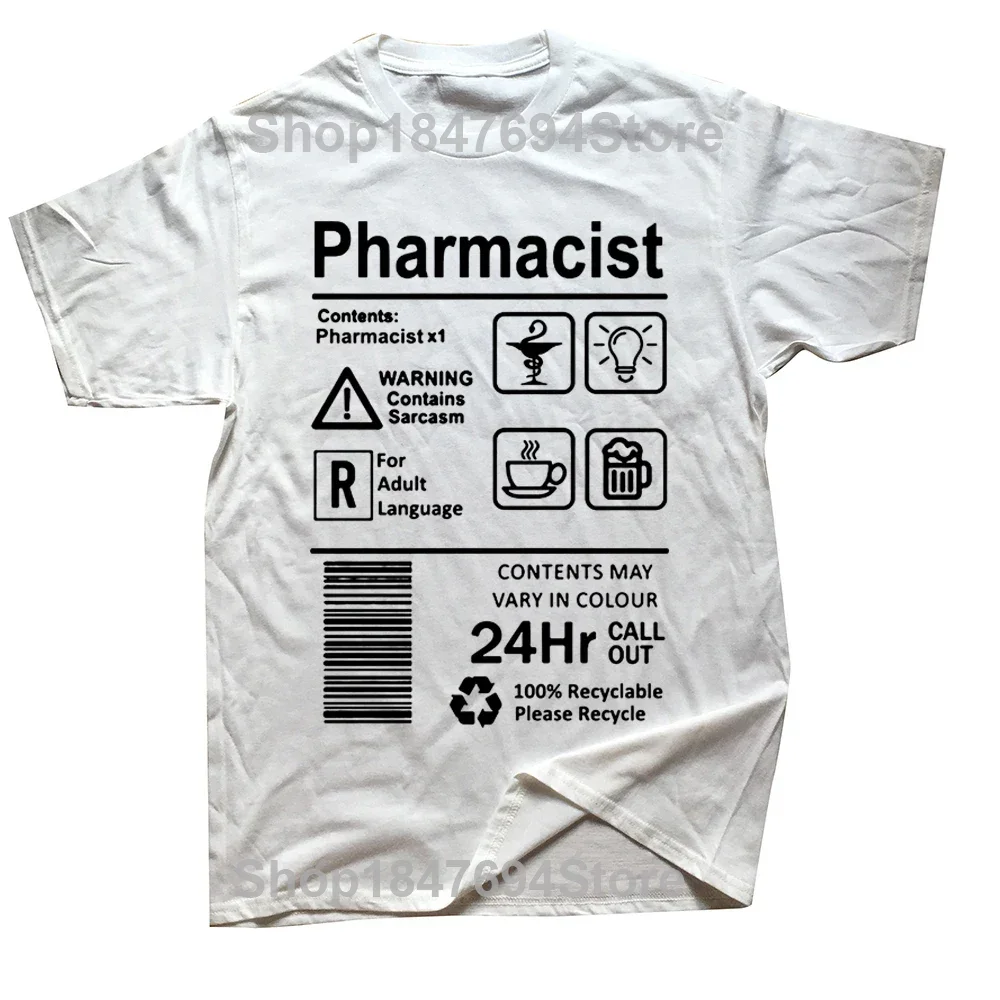 Funny Pharmacist Definition T Shirts Graphic Cotton Streetwear Short Sleeve O-Neck Harajuku Pharmacy Gift T-shirt