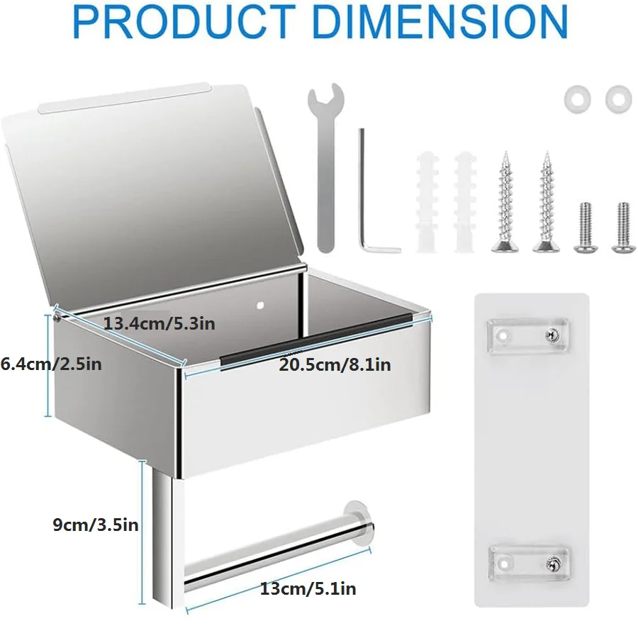 Toilet Paper Holder Wet Wipe Case Wet Wipes Case Wet Wipes Box Toilet Paper Holder with Shelf Flushable Wipes Dispenser Bathroom Wipe Storage Keep Wipes Hidden