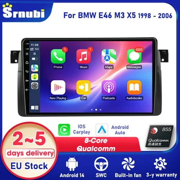 Radio para Auto DSP Bluetooth 5.4 de 9 Pulgadas con GPS, Navegación, Reproductor Multimedia, Carplay Inalámbrico, Android Auto, Pantalla Táctil para BMW E46 M3 X5 1998 - 2006 con Ventilador de Enfriamiento Integrado 1