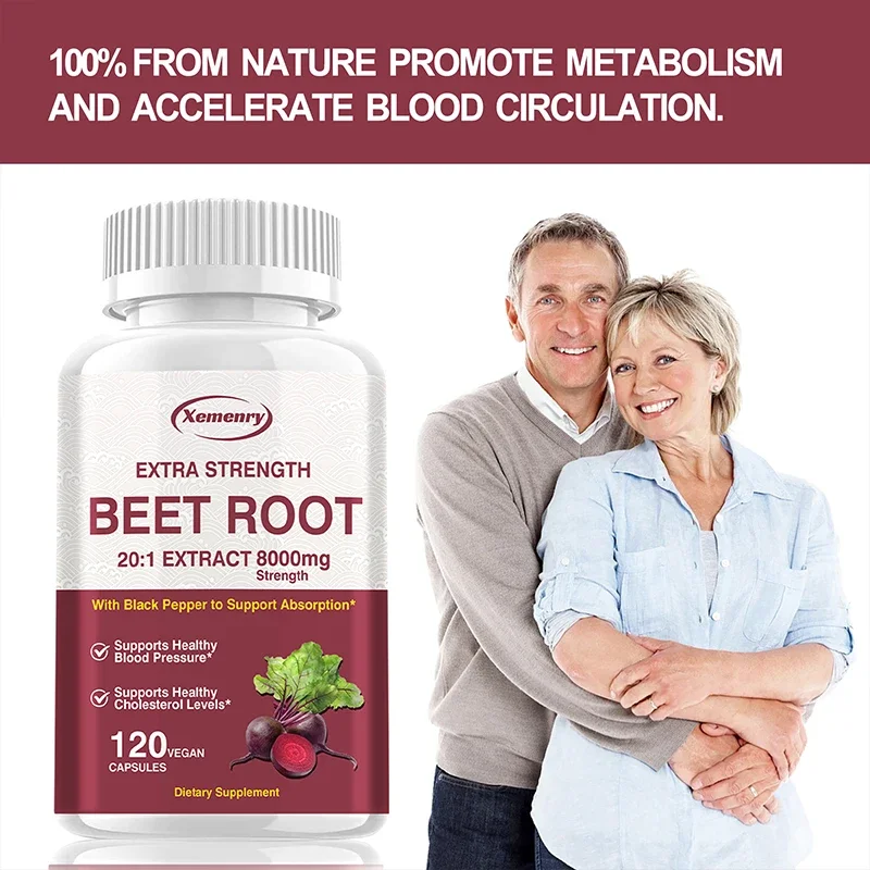 Beet Root Capsules Supports Blood Pressure Athletic Performance Digestive Immune System