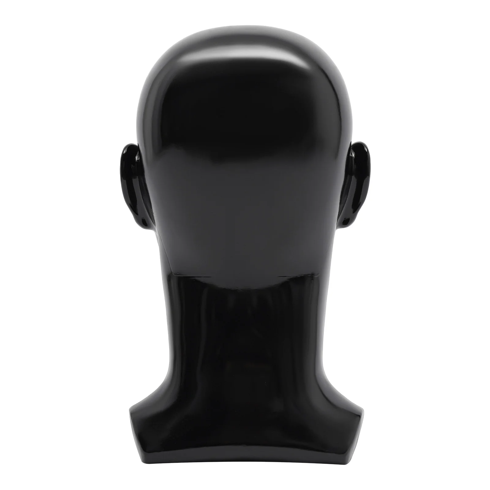 0,9 kg stabiler männlicher Schaufensterpuppenkopf, Modell, Hut, Brille, Perückenständer, Puppenhalter für Geschäftszentrum, Schwarz – H. 30 cm Umfang 50 cm – Detail 14