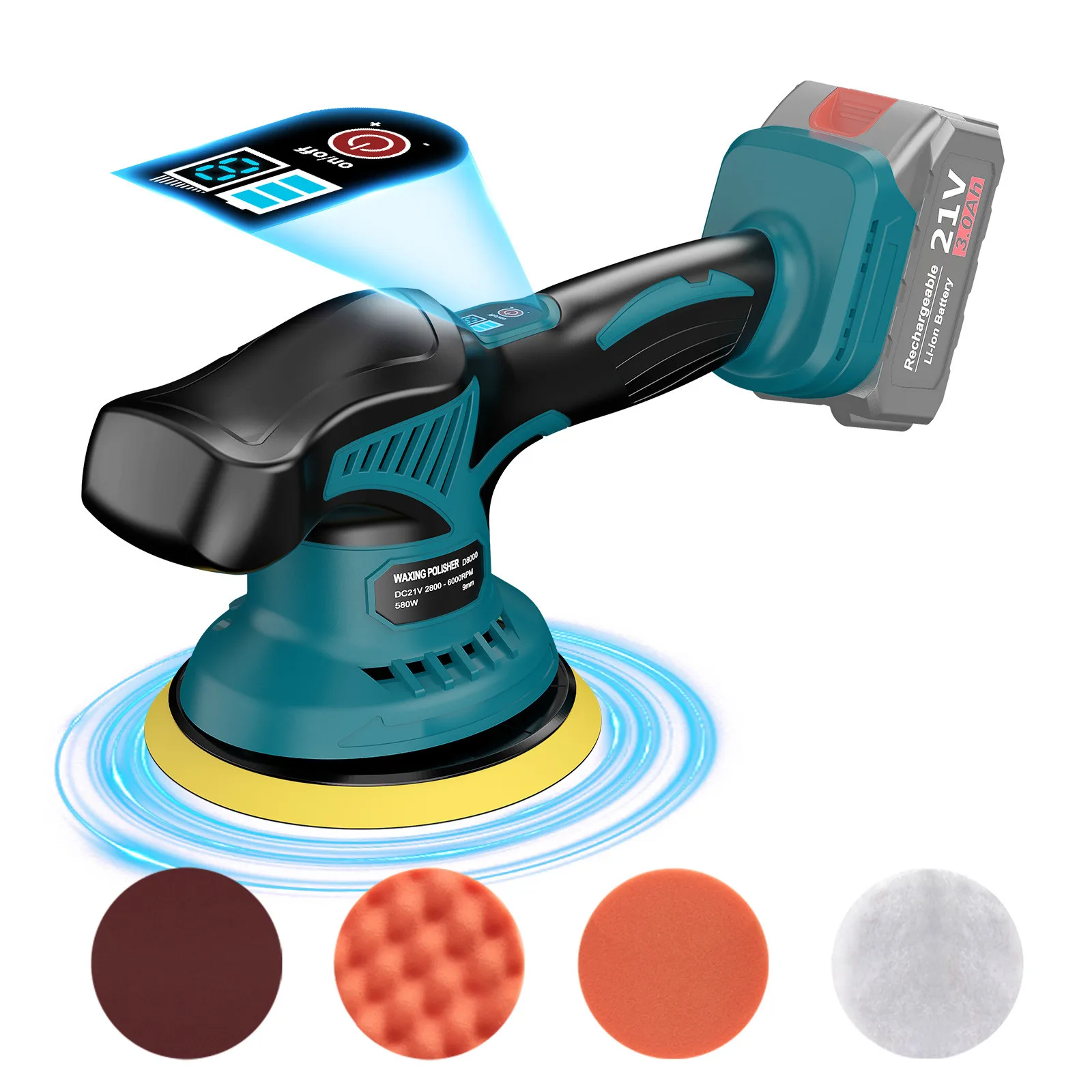 8 Gears Electric Car Polisher Machine Adjustable Speed Sanding Waxing Tools Auto er Polisher For Makita 18v Battery car polisher cordless car polisher electric polisher