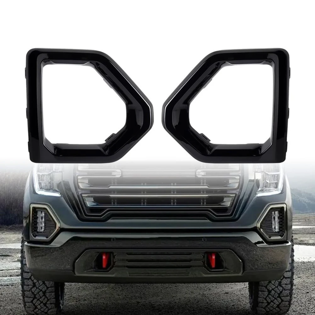

2Pcs Car Front Fog Light Outer Bezel Cover Exterior Frame Compatible For 1500 / 1500 SLT / 1500 AT4 / XL SLE 84176752 84176753
